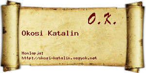 Okosi Katalin névjegykártya