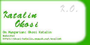 katalin okosi business card